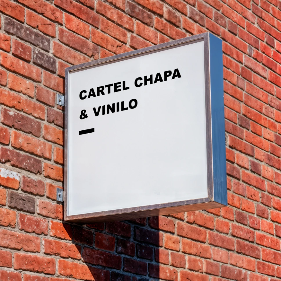 Cartel Chapa y Vinilo x M2